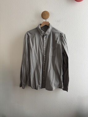 Alex Crane Gray Cotton Button Down Shirt